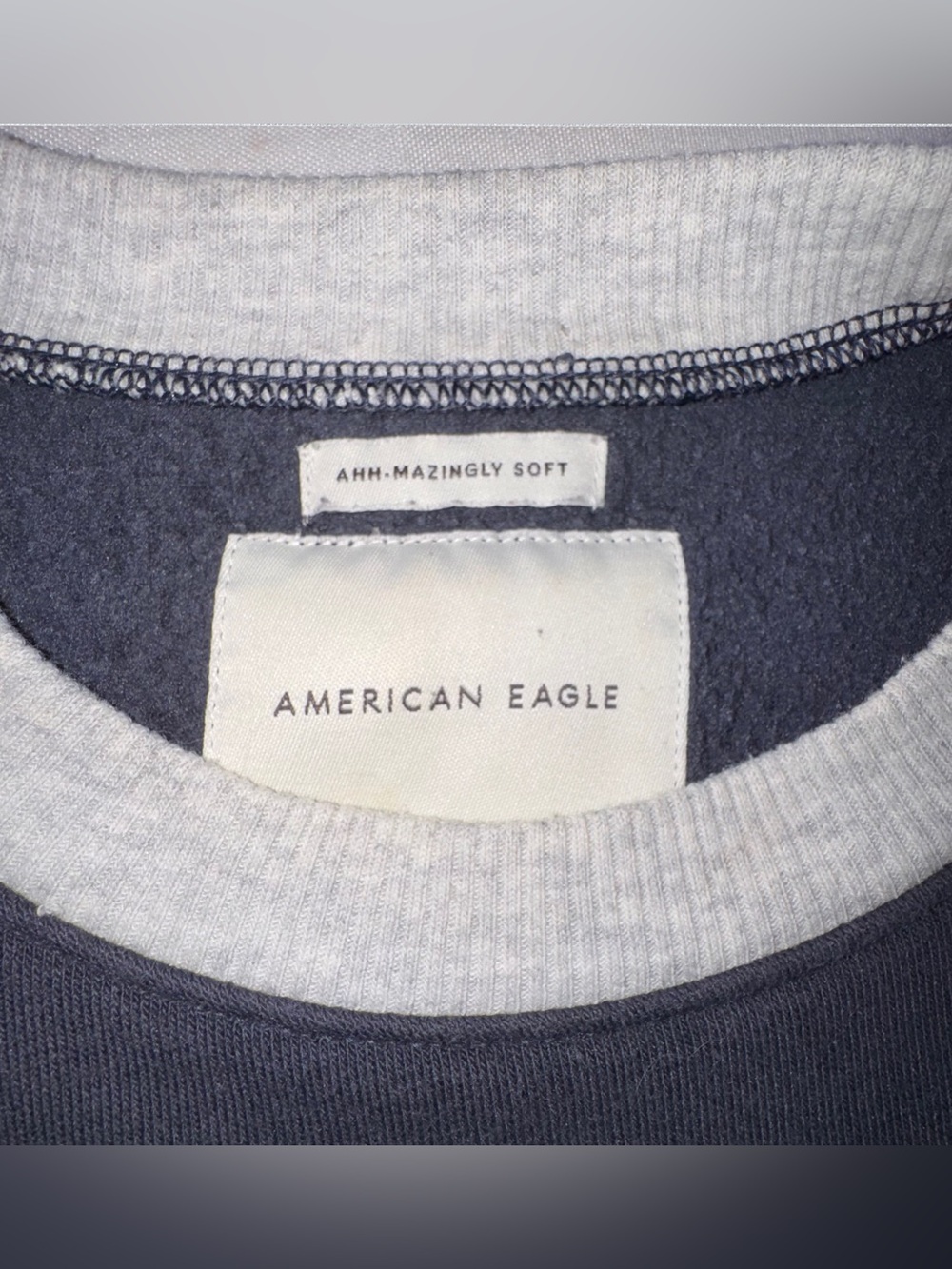 American Eagle Ahh-Mazingly Soft Crewneck Cropped Sweatshirt Drawstring Hem XS - Picture 8 of 10